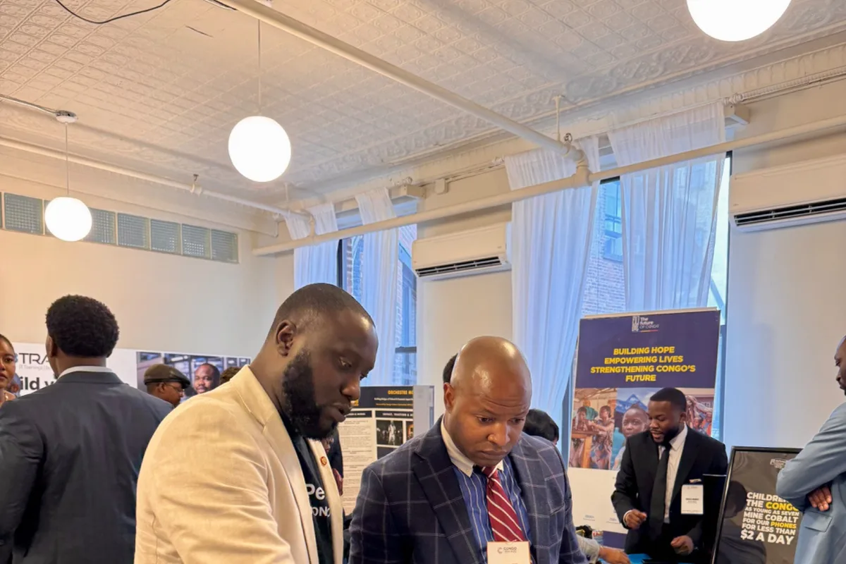 Vijana Africa representatives at the Congo Tech Expo in New York.